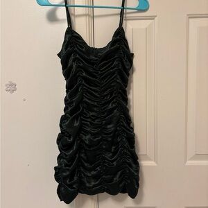 Elegant Black Ruched Dress